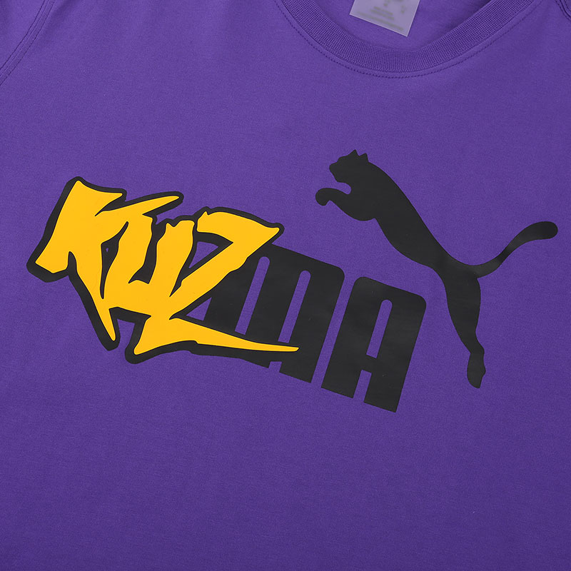мужская фиолетовая футболка PUMA Kuzma tee 58931202 - цена, описание, фото 2
